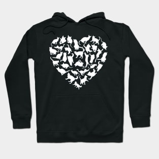 Heart full of cats Cute little cats in a heart adorable kitty Kittenlove Only cats in my heart Hoodie